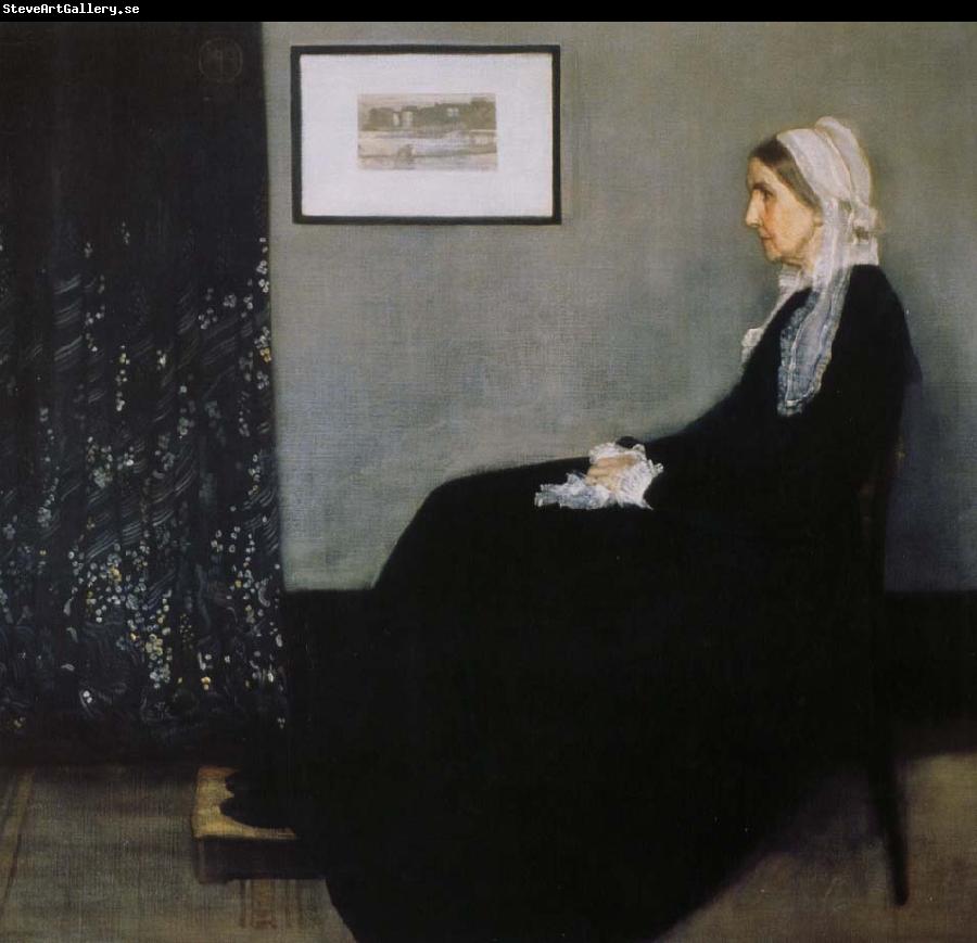 James Abbott Mcneill Whistler arrangemang i gratt och svart nr 1 konstnarens moder